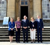 Il Ministro di Stato monegasco Dartout alla 4ª riunione della Comunità politica europea a Blenheim Palace nell'Oxfordshire