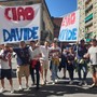 Calcio, Genoa. La Gradinata Nord saluta Meirana &quot;Ciao Davide&quot; durante il match con la Roma