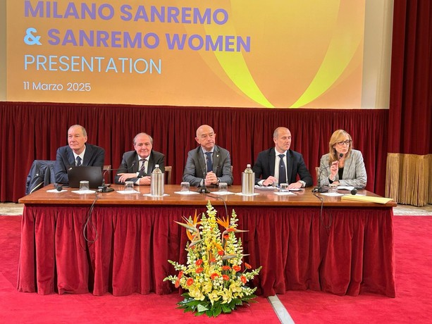 Milano-Sanremo, presentata l'edizione 2025. Mager: &quot;Fieri di ospitarla&quot;. Sindoni: &quot;Vorrei una walk of fame dedicata al ciclismo&quot; (Foto e video)