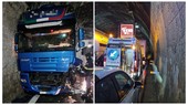 A10, tamponamento tra mezzi pesanti in galleria: traffico in tilt tra Albisola e Celle (FOTO)