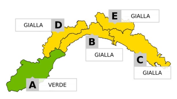 Torna il maltempo nel savonese, allerta gialla per temporali