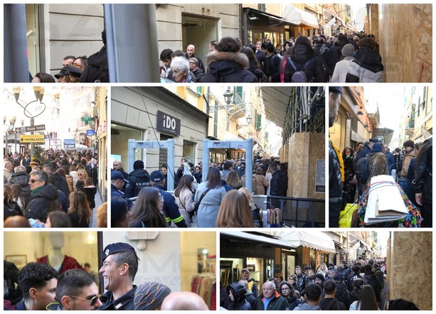 Sanremo, code chilometriche ai varchi sicurezza: polizia e carabinieri a 'gestire il traffico', difficili spostamenti per gli addetti ai lavori (Foto)