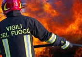 Incendio auto in corso tra Portacomaro stazione e Portacomaro paese