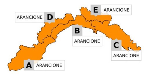 Allerta meteo arancione prolungata fino alle 8 di venerdì ed estesa a tutta la Liguria