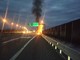 Furgone in fiamme sulla Torino-Pinerolo: traffico bloccato in direzione Pinerolo