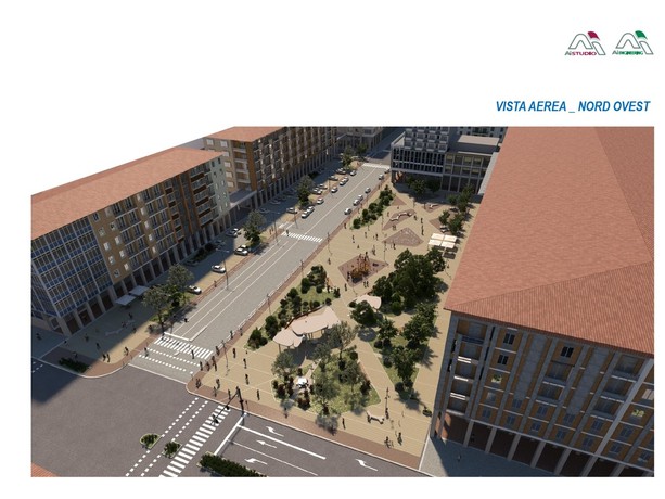 Piazza Europa, nessuna sorpresa il progetto esecutivo presentato in commissione. Via i cedri,  al posto 48 caducifoglie [FOTO]