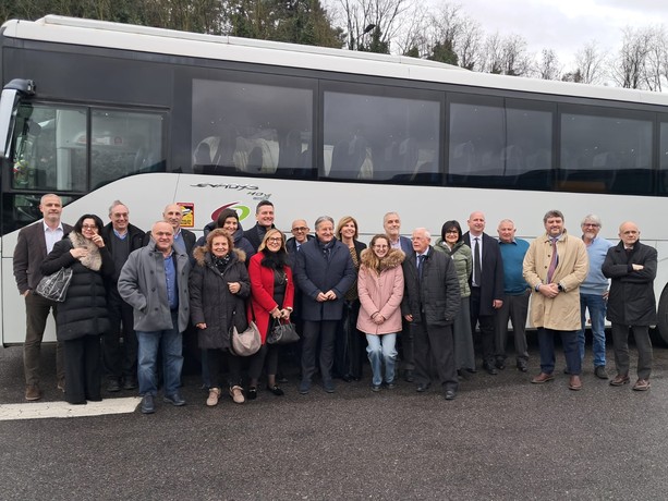 Il &quot;bus dei sindaci&quot; a Roma per Savona Capitale della Cultura (FOTO)