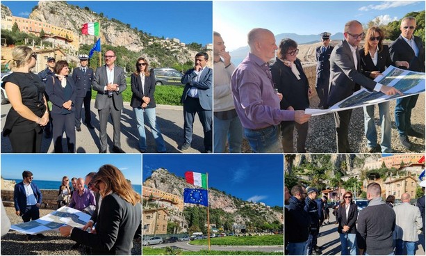 Pista ciclabile internazionale da Mentone a Ventimiglia, Tovaglieri: &quot;L'Europa può essere una grande spalla&quot; (Foto e video)